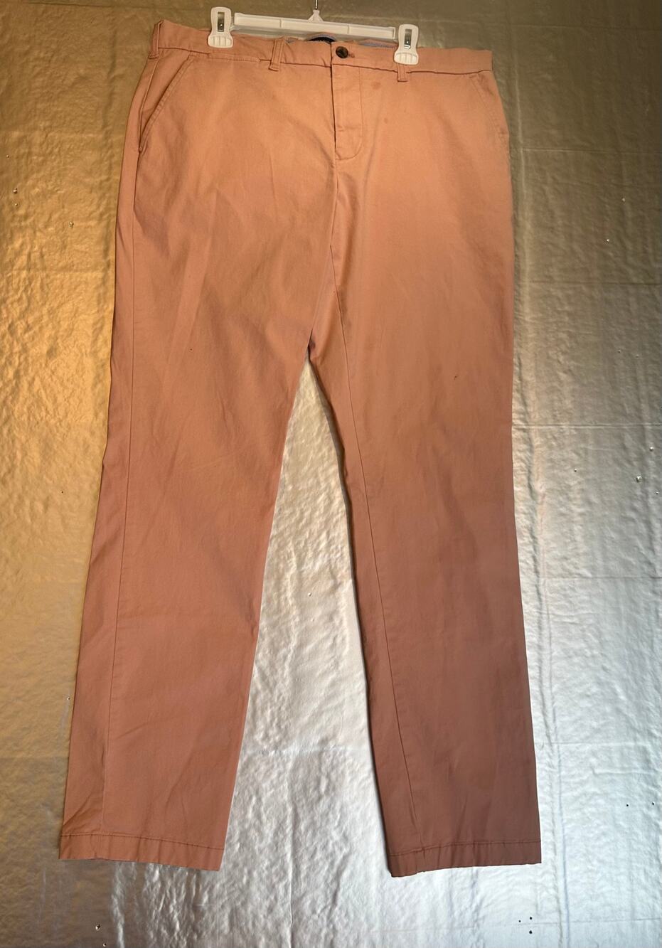 Tommy Hilfiger 38x34 Salmon Pink Slim Fit Stretch Chino Pants